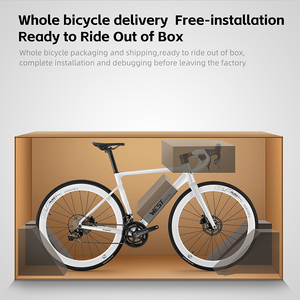 Bicicleta de Carretera Profesional WEST BIKING para Adultos, 700C, Ruedas de Fibra de Carbono, 22 Velocidades, Frenos de Disco Hidráulicos RS7, Cuadro de Aluminio 22 1401042 - Product Image 6