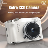 Appareil photo numérique portable avec flash LED, 48MP, 1080P, zoom 16X, autofocus, écran 2,4 pouces, appareil photo compact pour voyages et vlogs