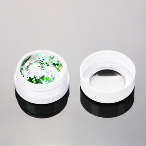 Pot en plastique blanc cylindrique de 2 g et 10 g, crème pour le visage, pot cosmétique recyclable, doré - Product Image 4