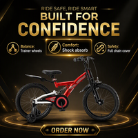 Vélo VTT monovitesse pour enfants de 3 à 8 ans, pour garçons, avec fourche en acier, vélo pour enfants