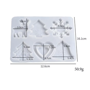 6 Hole Deer Christmas Tree Shape Silicone Cake Fondant <b>Mold</b> Silicone <b>Candle</b> Moulds DIY Handmade Soap Resin <b>Molds</b> - Product Image 2