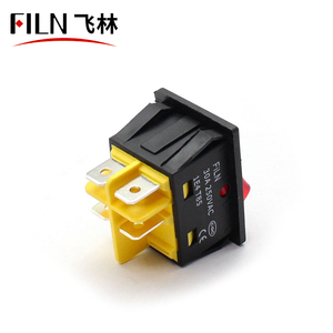 FILN KCD4 22*30mm 1NO1NC 4pin T85 "ON-OFF transparan penutup saklar <span class=keywords><strong>Rocker</strong></span> biasa tanpa lampu Led - Product Image 3