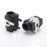 Conector de Alimentación CC de Latón de 3.5x1.35mm 12V JT-DC-031A 0.5A, Montaje Horizontal en PCB, Hembra, para Dispositivos Electrónicos
