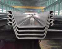 Palplanches en acier Z préformées à froid Q345b 6m 15m pour protection des rives et soutènement temporaire des terrains avec trous hydrauliques
