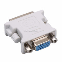 DVI ke adaptor VGA DVI-I pria 24 + 5 Pin ke VGA wanita adaptor HD Video grafis kartu konverter untuk PC HDTV proyektor