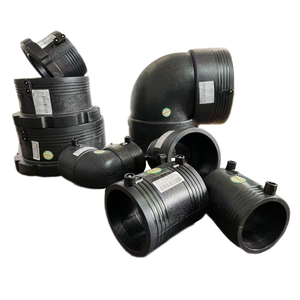 Pe100 PE phụ kiện đường ống polyfusion ống kết nối PN16 PN10 <span class=keywords><strong>HDPE</strong></span> Coupler <span class=keywords><strong>HDPE</strong></span> electrofusion khuỷu tay giảm tốc khớp nối - Product Image 1