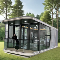 Café préfabriqué Centre de villégiature préfabriqué Chez l'habitant Portable OEM Mobile Outdoor Smart Space Capsule House avec système intelligent