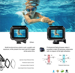 Étui étanche pour <span class=keywords><strong>Go</strong></span> <span class=keywords><strong>Pro</strong></span> Hero 13/Hero12/Hero1/<span class=keywords><strong>Hero10</strong></span>/Her9 Noir, Étui de plongée sous-marine pour caméra d'action Hero13/12/11/10/9 - Product Image 2
