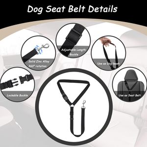 KingHon <b>Dog</b> Car Safety <b>Dog</b> Harness Reflective Elastic Traction <b>Belt</b> With Circular Strips Training <b>Running</b> Pet Seat <b>Belt</b> Car Seat - Product Image 3