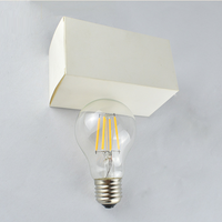 Ampoule à filament LED 4W 220V-240V E27 A60 en verre transparent vintage Edison A19 résidentielle à intensité variable 2700K blanc chaud