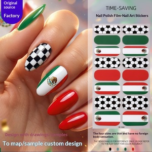 Autocollants pour <span class=keywords><strong>ongles</strong></span> sur le thème du football, bandes décoratives pour <span class=keywords><strong>ongles</strong></span>, parfaits pour montrer son soutien et ajouter du style pendant les matchs de football - Product Image 4