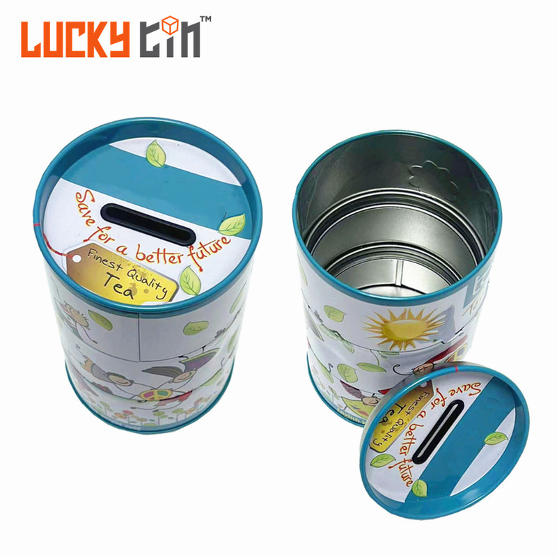 Factory Custom Printed Cylindrical Money Boxes