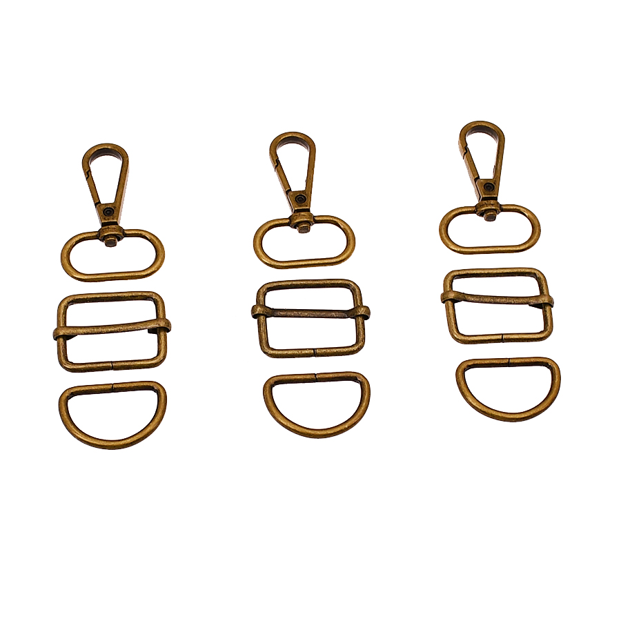 Lot De 30 Anneaux Et Mousquetons Pour Sacs - 25 Mm, Bronze - Pour DIY, Ceintures, Sacs à Dos, Colliers Chien