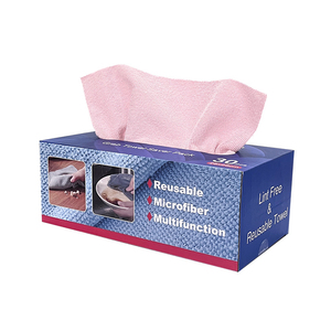 30pcs Paper Box Towel Extractable Microfiber Car Wash Towel Soft Cloth Table Cloth with Storage Box for Car