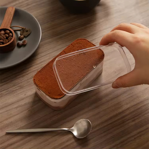 กล่องพลาสติกใสทรงสี่เหลี่ยมสำหรับใส่คุกกี้ ทีรามิสุ เค้ก ขนมหวานทำมือ - Product Image 2