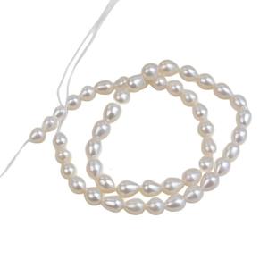 Perlas de Agua Dulce Naturales de 7mm, Forma de Gota de Agua, Sin Semillas, para Bisutería Artesanal - Product Image 5