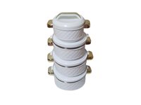 Ensemble de casseroles isothermes géométriques chics 4 pièces 2,3L 4,5L 6,5L 8L, finition pastel, pour banquets et traiteurs