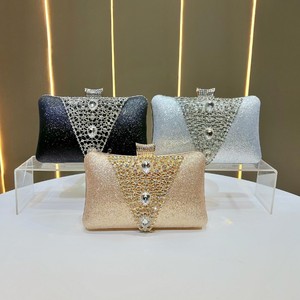 Nouvelle pochette de soirée pour femme, style européen et américain, avec motif en strass incrusté de diamants, bandoulière chaîne, modèle Tanjing - Product Image 4