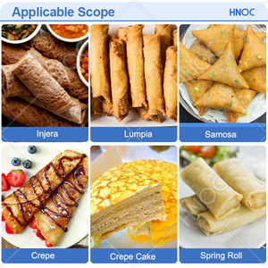 HNOC Mesin Membuat Kulit Lumpia etíope Injera <span class=keywords><strong>Pan</strong></span> Hacer Spring Roll Skin Pancake Machine - Product Image 6