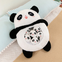 Jouets en peluche Kawaii Animaux Mignons en forme de pudding, mini-boules rondes, poussin, ours, chaton, lapin, sac de peluches, jouets en peluche pour collations, oreiller en peluche