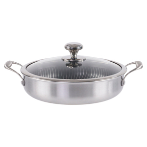 Chất lượng cao Máy rửa chén an toàn tổ ong không dính nồi và chảo tri-ply thép không gỉ không dính <span class=keywords><strong>Cookware</strong></span> Set - Product Image 3