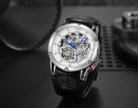 Montres Homme T-Winner Nouvelle Arrivée Montre-bracelet Mécanique Automatique Lumineuse Squelette Personnalisable avec Logo