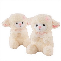 Nouvelle Peluche Mouton Mignonne Rembourrée en Coton PP avec Chapeau d'Anniversaire Princesse, Douce, Dessin Animé, Unisexe, Cadeau de Saint-Valentin, Vente en Gros