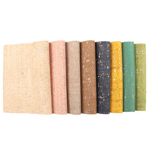 INFOCORK Feuille <span class=keywords><strong>de</strong></span> cuir en tissu <span class=keywords><strong>de</strong></span> liège gris blush 45x30cm-Base TC blanche, feuille d'argent pour décoration murale et tissu d'ameublement - Product Image 6