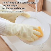 Gants de ménage en PVC de haute qualité, imperméables, d'épaisseur moyenne, écologiques, de qualité alimentaire, pour le nettoyage de la maison et de la cuisine