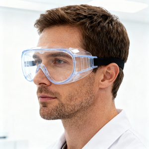 Gafas de Seguridad con Montura Completa de PVC, <span class=keywords><strong>Lentes</strong></span> de Policarbonato <span class=keywords><strong>3M</strong></span> 1621AF Antivaho, Antiarañazos y Antipolvo, con Banda para la Cabeza, Protección - Product Image 1