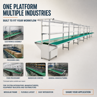 Ligne d'assemblage double face pour la ligne d'inspection des produits, utilisant un cadre en acier au carbone peint, longueur, largeur et hauteur personnalisées