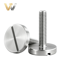 Vis à tête plate fendue en acier inoxydable 304, grande vis à tête plate fendue M3 M4, vente en gros directe usine de Shenzhen