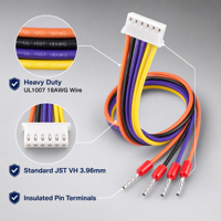 Câble d'alimentation haute intensité personnalisé JST VH 3,96 mm 5 broches vers bornier UL1007 18AWG