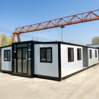 Maison préfabriquée mobile écologique de 40 pieds ou 20 pieds, extensible, avec 2, 3, 4 ou 5 chambres, en acier léger, portable