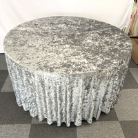 Couverture de table ronde en velours élégant luxueux pour les mariages