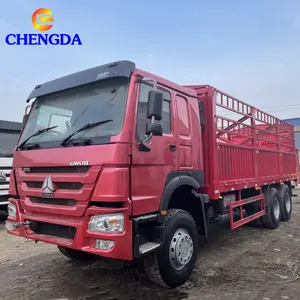 Vận Chuyển Thực Phẩm Sử Dụng HOWO 40ton 6X4 Xe Tải Chăn Nuôi Hàng Rào Xe Tải