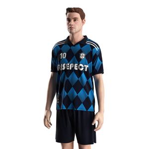 Haut de football ajustable avec col polo à bouton unique, zones anti-humidité et technologie de séchage rapide, idéal pour les événements de club - Product Image 2