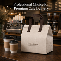 Sacs isothermes portables non tissés personnalisables avec logo, sacs thermiques jetables en aluminium pour café à emporter