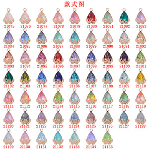 Water Drop Pendant Hand-made Flatback Hair Accessories Wreaths Tassel Alloy Material - Product Image 2