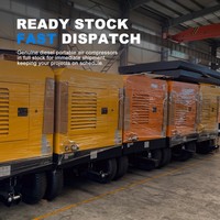 Compresseur d'air diesel portable DEEMACH de haute qualité pour l'exploitation minière, 19 bars, 742-777 CFM, 380V, avec moteur et pompe à air intégrés
