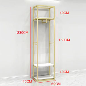 Espositore per abbigliamento Boutique commerciale-robusto negozio di abbigliamento da <span class=keywords><strong>donna</strong></span> in metallo facile da montare appendiabiti verticali - Product Image 4