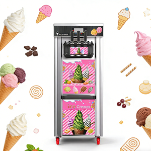 Machine à glace molle automatique professionnelle Huanor Bql-268 sur pied, neuve, en promotion - Product Image 1