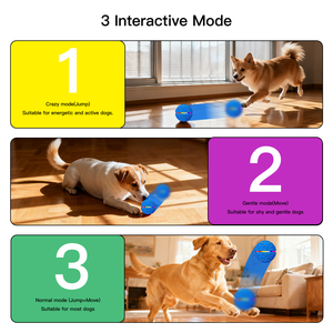 インタラクティブな犬用おもちゃ：自動で転がって跳ねるボールで忙しくさせます、3つのモード、Type-C急速充電、耐久性のあるE-TPU素材 - Product Image 6