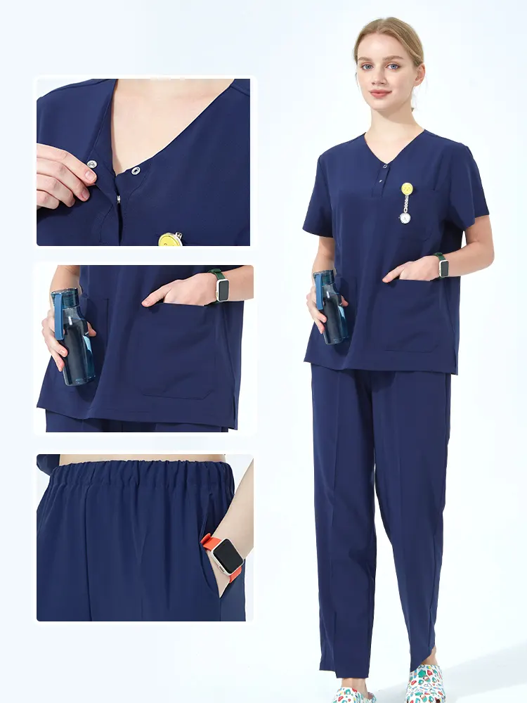 Hot Sale Hospital Uniform Nurse Dental Pediatric Clothing Professional Hospital Dental Clinic Workwear Stretch Surgeon Uniforms