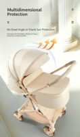 Poussette bébé ultra-légère Kidilo en promotion, pliage à une main, format cabine, poussette de voyage compacte