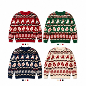 Long Sleeve Matching <strong>Couple</strong> Knit Top Adult Mens Red Winter Ski Pattern Ugly <strong>Christmas</strong> <strong>Jumper</strong> - Product Image 3