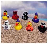 Noël mini 3d figure lot de minuscules jouets de canard maison de poupée miniatures mini résine canard artisanat ornement petit jouet d'hiver pour enfant