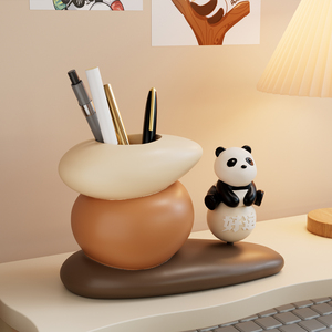 Lindo Portalápices de Panda con Rotación de 360 Grados, Amuleto de la Suerte, Decoración de Escritorio, Adorno de Oficina, Regalo - Product Image 2