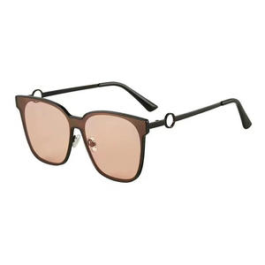Lunettes de soleil carrées surdimensionnées pour femmes Qianai, monture en métal, verres PC UV400, style irrégulier K3-7505 - Product Image 5