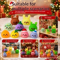 WOWEI Calendrier de l'Avent de Noël 24 Jours : Boîte Mystère Surprise avec Jouet Squishy en Forme de Dumpling à Presser